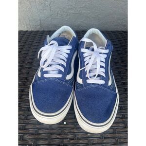 Vans Unisex Blue Old Skool Classic Low Cut Shoes Size 9.5 M / 11 W